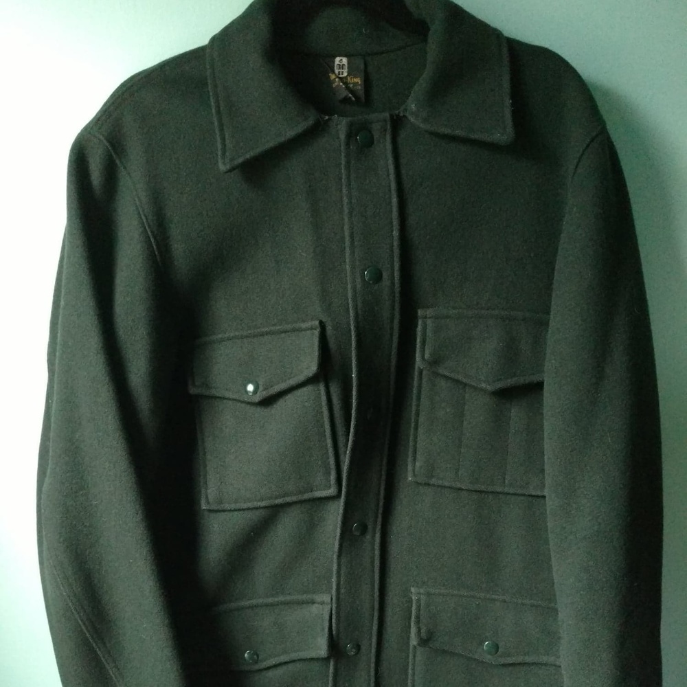 Vintage 70s Thermo King Dark Green Mackinaw Jacket